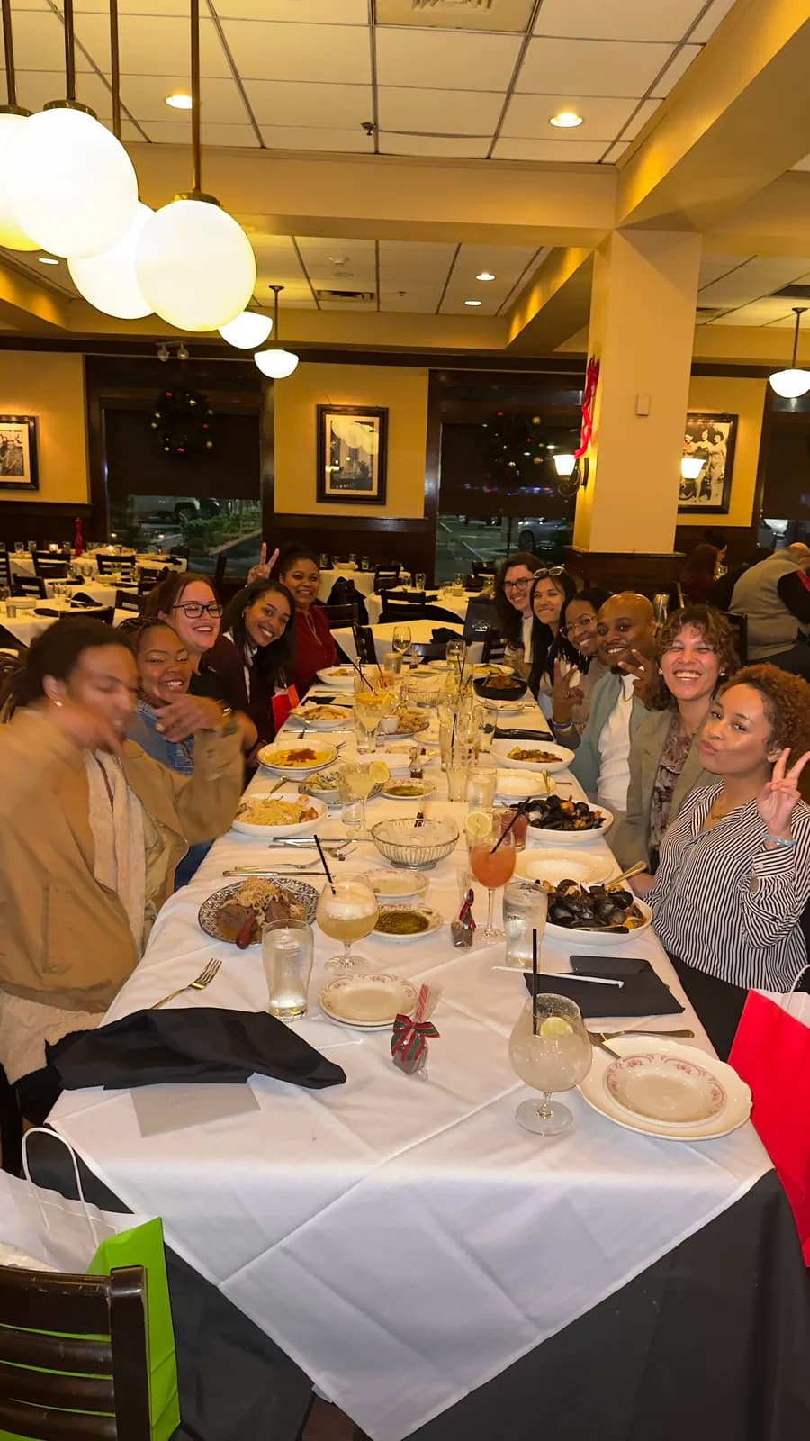 The Giving Care Houston team at a celebration dinner
